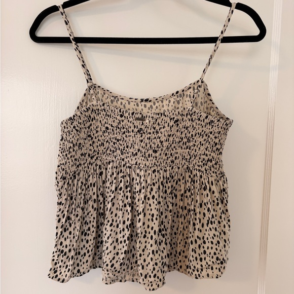 O'Neill Black and White Spotted Babydoll Tank - Picture 4 of 6